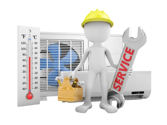 Air conditioning service illustration