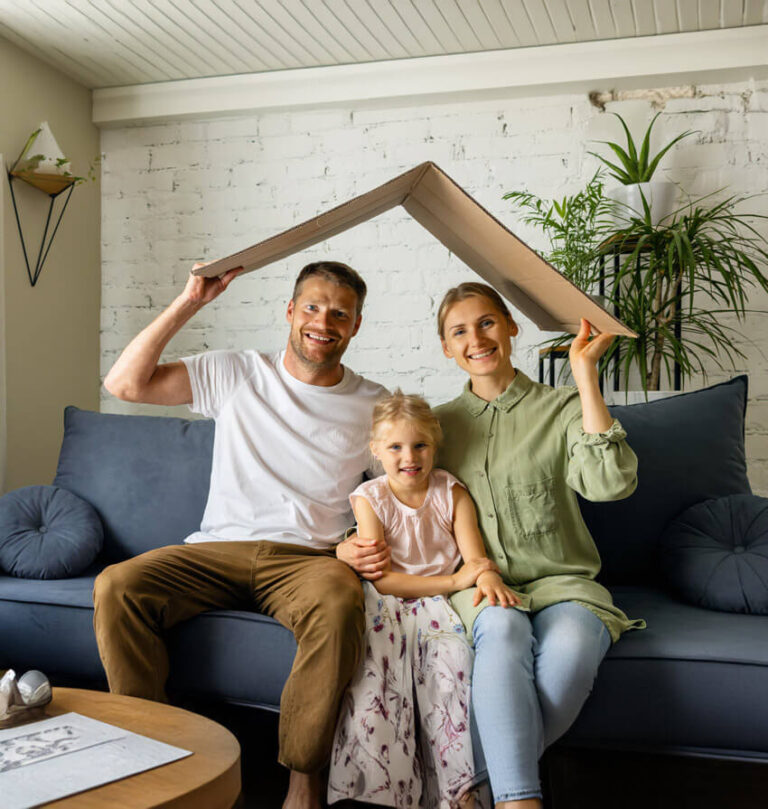 Happy Family Under roof, cozy in home