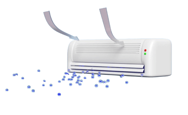 Air purifier releasing ions