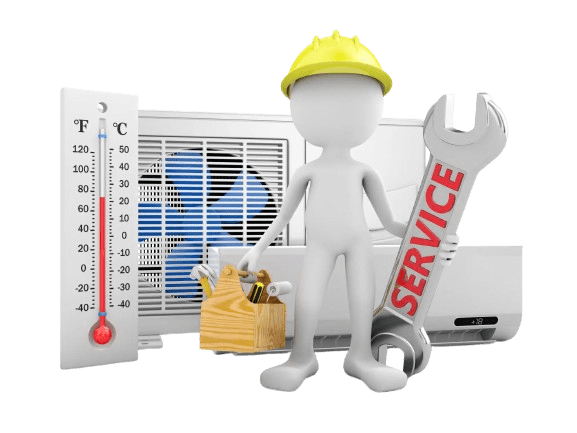 Air conditioning service illustration